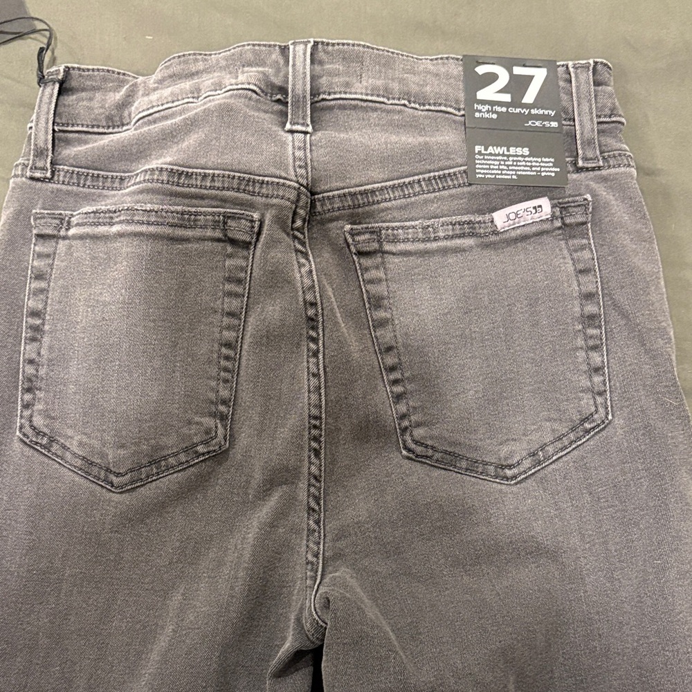 Joe's Jeans Women's High Rise curvy skinny ankle dark Gray Denim 27 NWT